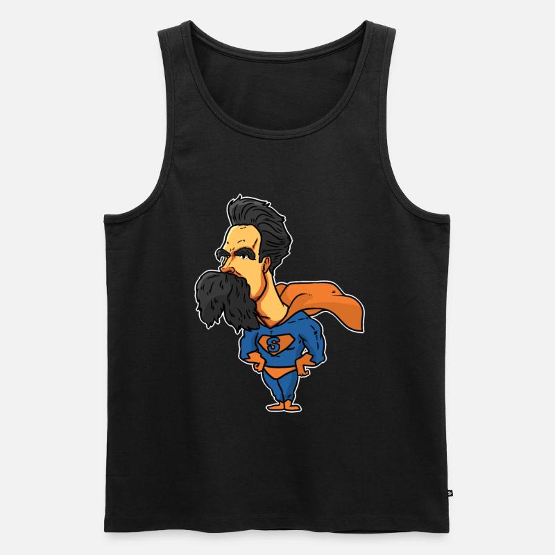 Friedrich Nietzsche - Männer Premium Bio Tank Top - Schwarz