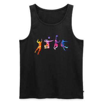 Volleyball - Men's Premium Organic Tank Top - black - Front - Michal (187cm)