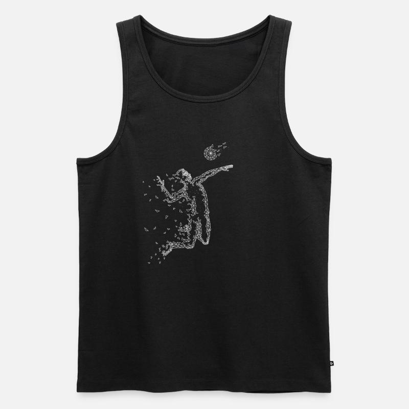 Volleyball - Männer Premium Bio Tank Top - Schwarz