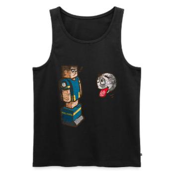 Table football gift - Men's Premium Organic Tank Top - black - Front - AI Model Male 178 light (178cm)