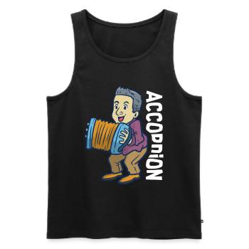 Akkordeon Geschenk - Männer Premium Bio Tank Top - Schwarz - Vorne - Michal (187cm)