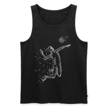 Volleyball - Men's Premium Organic Tank Top - black - Front - Michal (187cm)