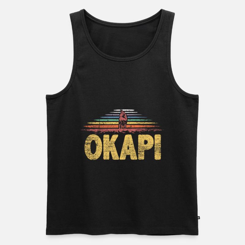 Okapi Geschenk - Männer Premium Bio Tank Top - Schwarz