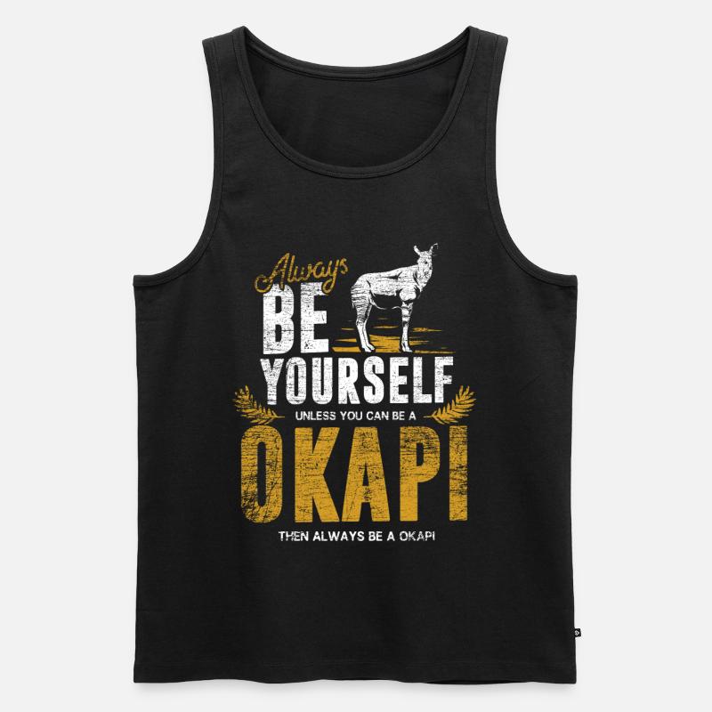 Okapi Geschenk - Männer Premium Bio Tank Top - Schwarz