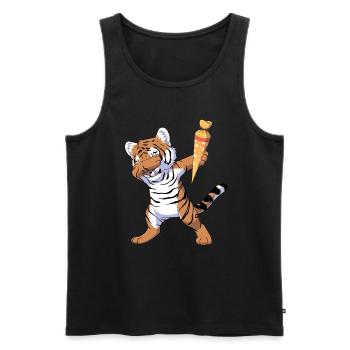 Dabbing Schultiger - Männer Premium Bio Tank Top - Schwarz - Vorne - AI Model Male 178 light (178cm)