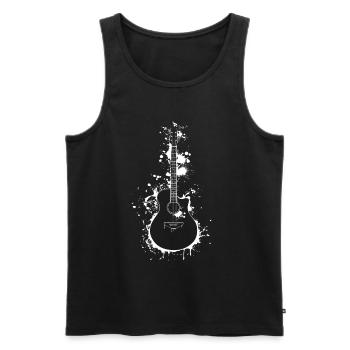 Gitarre Musiker Geschenkidee für Gitarristen - Männer Premium Bio Tank Top - Schwarz - Vorne - Michal (187cm)