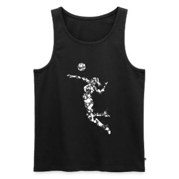 Volleyball Design for girls and women - Men's Premium Organic Tank Top - black - Front - Michal (187cm)