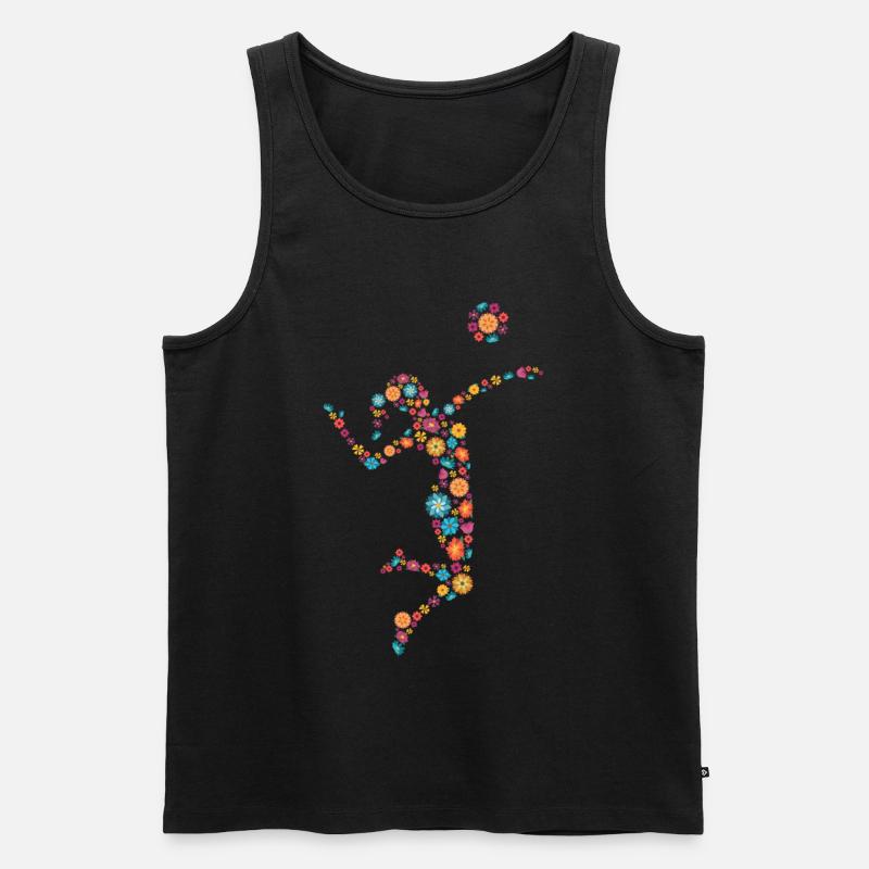 Volleyball Frau oder Mädchen - Männer Premium Bio Tank Top - Schwarz
