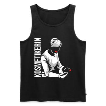 Kosmetikerin - Männer Premium Bio Tank Top - Schwarz - Vorne - Michal (187cm)