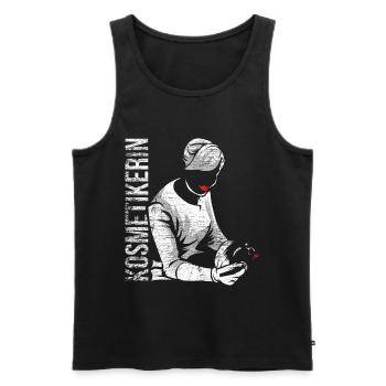 Kosmetikerin Geschenk - Männer Premium Bio Tank Top - Schwarz - Vorne - Michal (187cm)