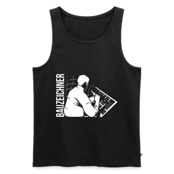 dessinateur - Débardeur bio Premium Homme - noir - Devant - AI Model Male 178 light (178cm)