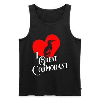 cormoran - Débardeur bio Premium Homme - noir - Devant - AI Model Male 178 light (178cm)