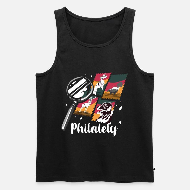 Philatelie - Männer Premium Bio Tank Top - Schwarz
