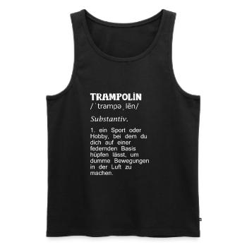 Trampolin - Männer Premium Bio Tank Top - Schwarz - Vorne - AI Model Male 178 light (178cm)