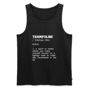 Trampolin - Männer Premium Bio Tank Top - Schwarz - Vorne - AI Model Male 178 light (178cm)