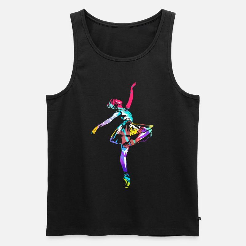 Ballett Polygon - Männer Premium Bio Tank Top - Schwarz