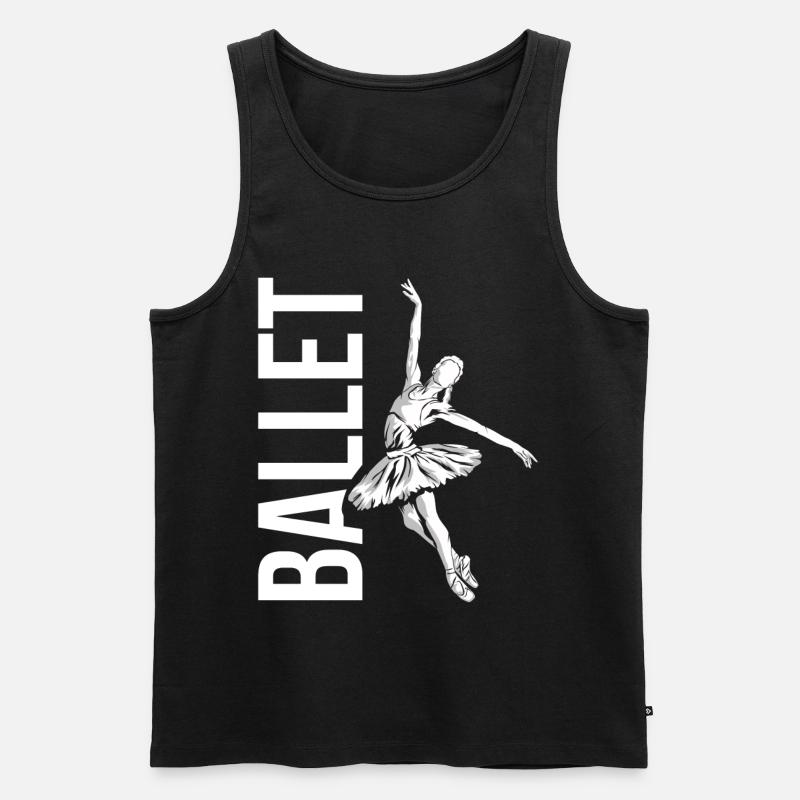Ballett - Männer Premium Bio Tank Top - Schwarz