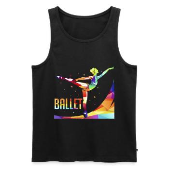 Polygone de ballet - Débardeur bio Premium Homme - noir - Devant - Michal (187cm)