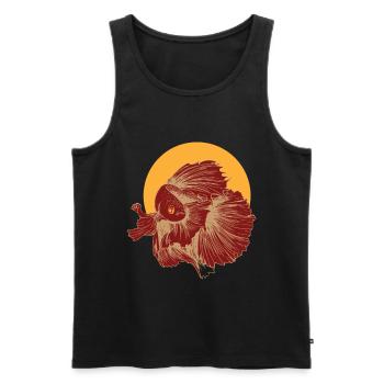 Betta Splendens Retro print I Siamese Fighting - Männer Premium Bio Tank Top - Schwarz - Vorne - AI Model Male 178 light (178cm)