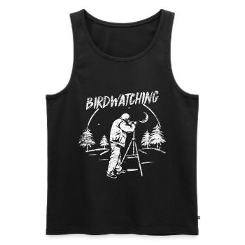 Vogelbeobachtung - Männer Premium Bio Tank Top - Schwarz - Vorne - Michal (187cm)