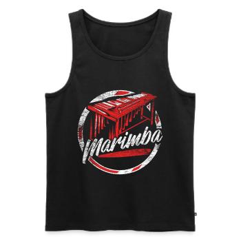 Marimba Geschenk - Männer Premium Bio Tank Top - Schwarz - Vorne - AI Model Male 178 light (178cm)