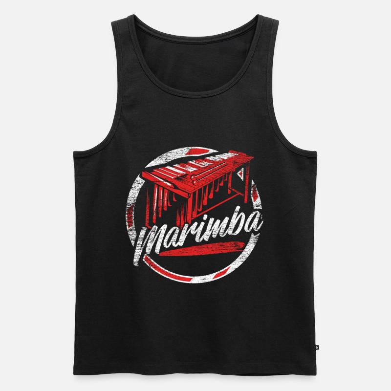 Marimba Geschenk - Männer Premium Bio Tank Top - Schwarz