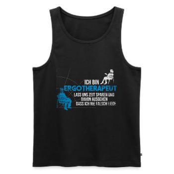 Occupational therapist gift - Men's Premium Organic Tank Top - black - Front - Michal (187cm)