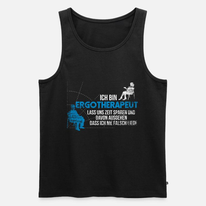 Ergotherapeutin Geschenk - Männer Premium Bio Tank Top - Schwarz