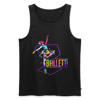 Polygone de ballet - Débardeur bio Premium Homme - noir - Devant - Michal (187cm)