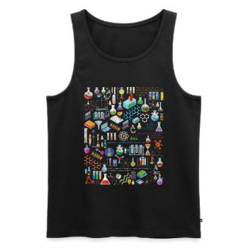 The Physics Math Chemistry - Men's Premium Organic Tank Top - black - Front - AI Model Male 178 light (178cm)