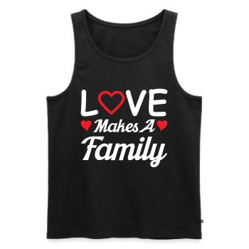 Love Makes A Family Adoption Foster Love - Männer Premium Bio Tank Top - Schwarz - Vorne - Michal (187cm)