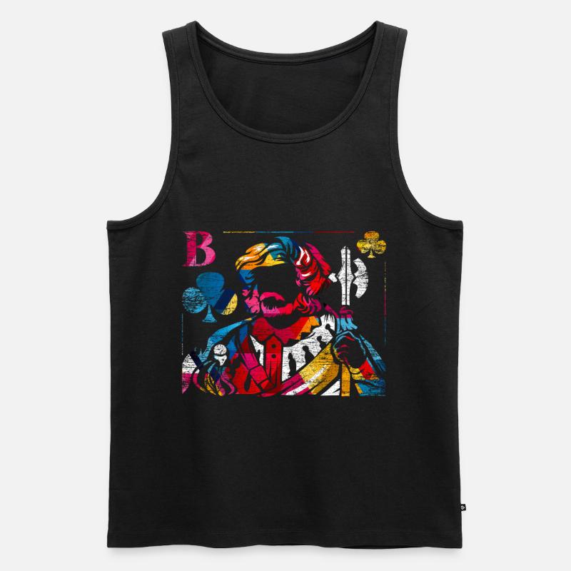 Doppelkopf Polygon Geschenk - Männer Premium Bio Tank Top - Schwarz