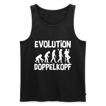 Doppelkopf Entwicklung - Männer Premium Bio Tank Top - Anthrazit - Vorne - Alexander (188cm)