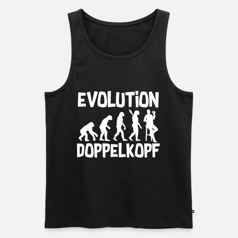 Doppelkopf Entwicklung - Männer Premium Bio Tank Top - Schwarz