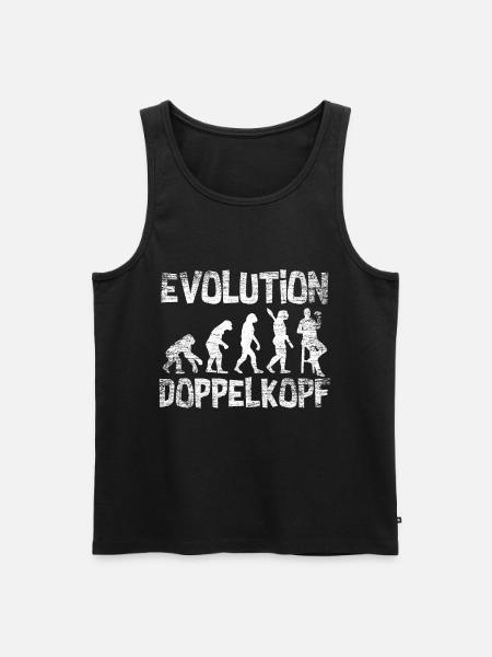Double head gift - Men's Premium Organic Tank Top - black