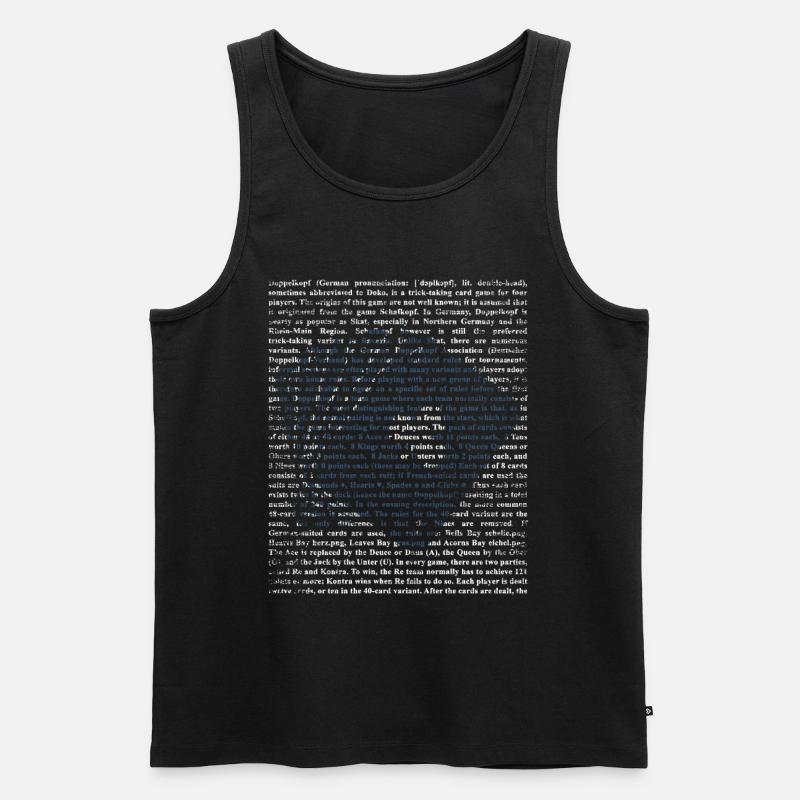 Doppelkopf Geschenk - Männer Premium Bio Tank Top - Schwarz
