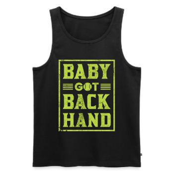 Tennis Player Baby Got Backhand Court Women - Débardeur bio Premium Homme - noir - Devant - AI Model Male 178 light (178cm)