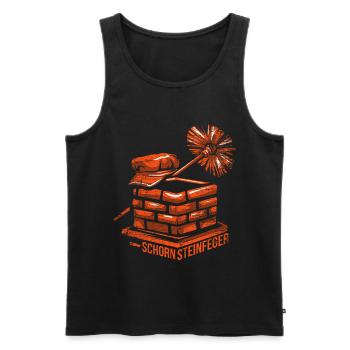Chimney sweep - Men's Premium Organic Tank Top - black - Front - Michal (187cm)