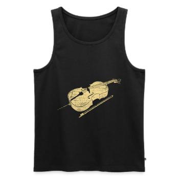 Cello - Men's Premium Organic Tank Top - black - Front - AI Model Male 178 light (178cm)