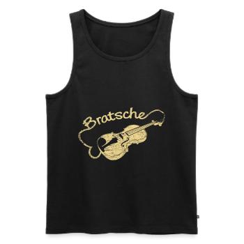 Bratsche Geschenk - Männer Premium Bio Tank Top - Schwarz - Vorne - AI Model Male 178 light (178cm)