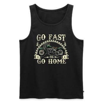 Cadeau moto moto motard drôle - Débardeur bio Premium Homme - noir - Devant - Michal (187cm)
