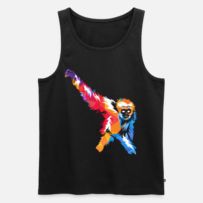 Gibbon - Männer Premium Bio Tank Top - Schwarz