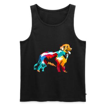 Berner Sennenhund Geschenk - Männer Premium Bio Tank Top - Schwarz - Vorne - AI Model Male 178 light (178cm)