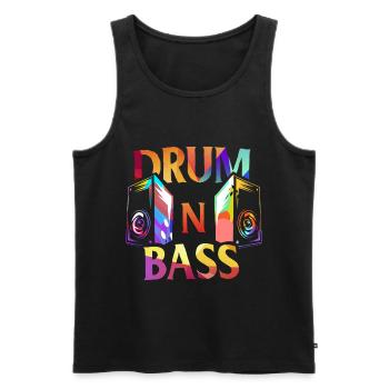 Cadeau Drum n Bass - Débardeur bio Premium Homme - noir - Devant - Michal (187cm)
