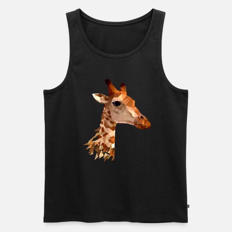Giraffe - Männer Premium Bio Tank Top - Schwarz