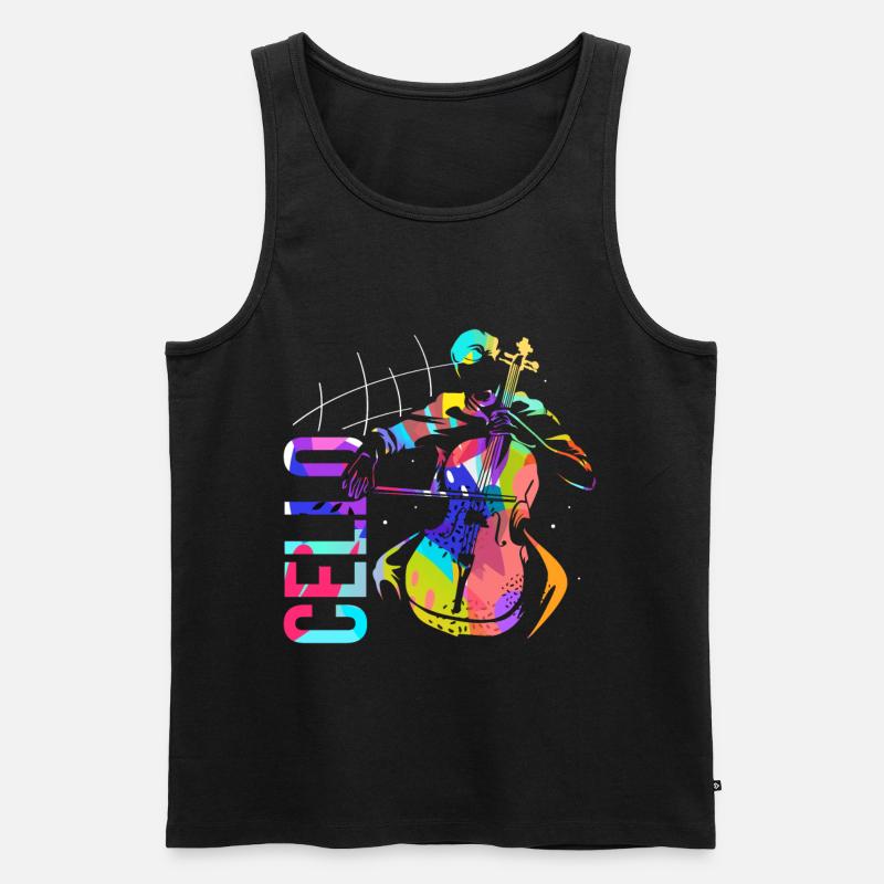 Cello - Männer Premium Bio Tank Top - Schwarz