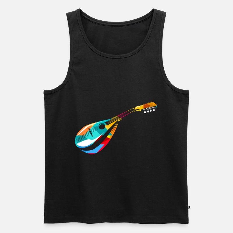 Mandoline - Männer Premium Bio Tank Top - Schwarz