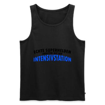 Intensivstation Krankenhaus Geschenk - Männer Premium Bio Tank Top - Schwarz - Vorne - Michal (187cm)