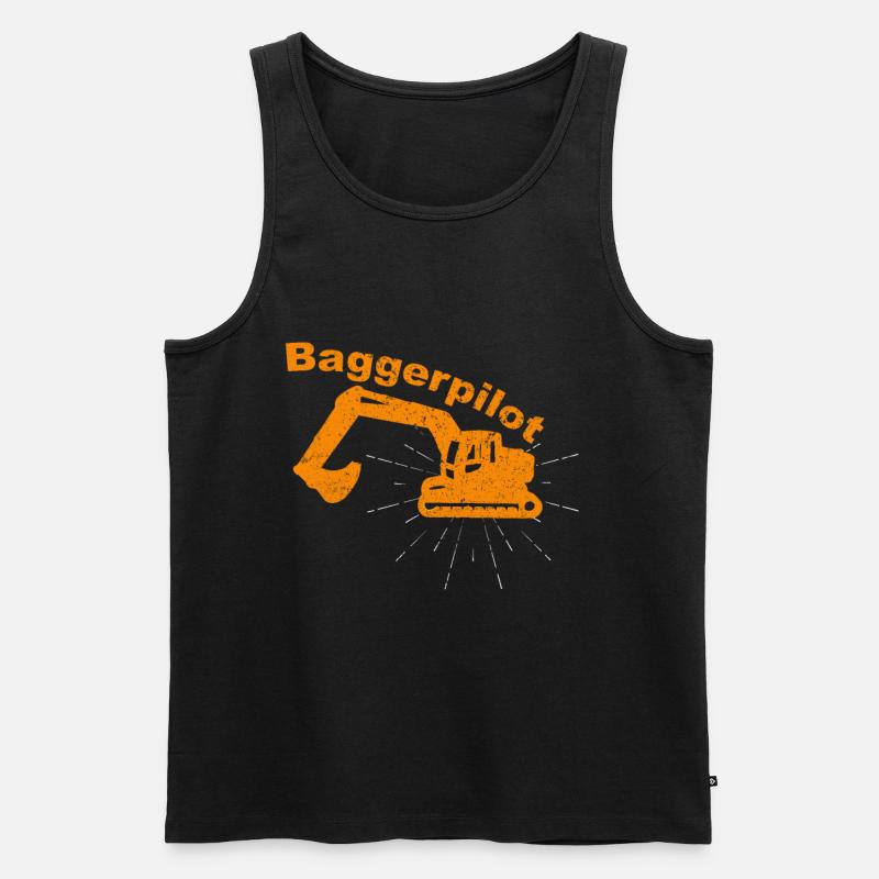 Lustiges Baggerfahrer Bagger Baggerführer baggern - Männer Premium Bio Tank Top - Schwarz