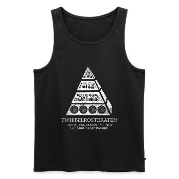 Zwiebelrostbraten Geschenk - Männer Premium Bio Tank Top - Schwarz - Vorne - Michal (187cm)